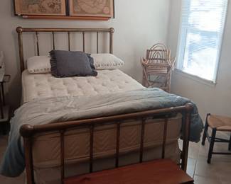 Antique full brass bed.