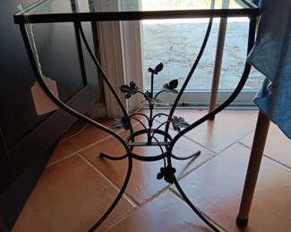 Wrought-iron glass top table