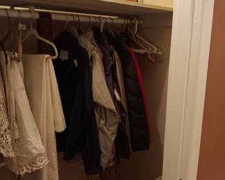 Winter coats and jackets.  