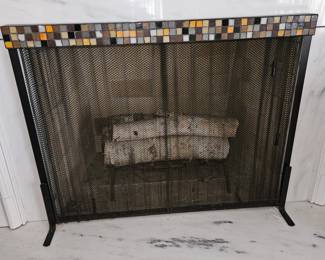 MCM Fireplace Screen With Tiles!
