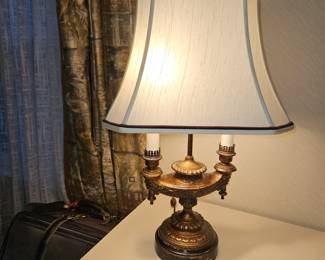 Vtg Frederick Cooper Gold Candelabra Lamp!