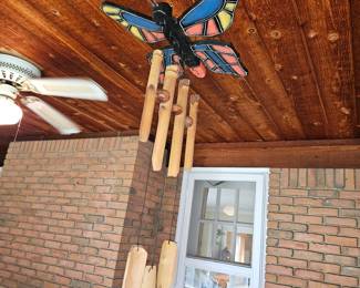 Vintage Wood Butterfly Windchime!