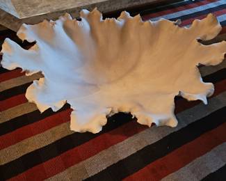 Porcelain Covered Aluminum Shell Art Signed "Taylor"!
