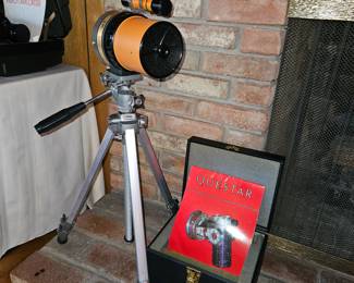 Celestron C90 Maksutov Telescope w/ Case, Manuals & Focal Japan Tripod! 