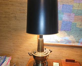 Early Original Paul Hanson Brass/Wood Lamp!