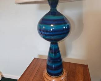Retro Blue-Green Porcelain Lamp!

