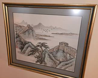 Original Signed Chinese Watercolor Circa 1960 