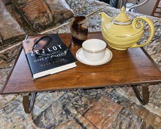 Folding Bed Tray, Hull Aladdin Yellow Teapot, Etc!
!