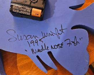 Susan Wright 1995 “Needle Nose Fish” Wall Clock