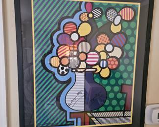 Romero Britto "Flowers in Vase"!