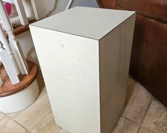 White Rectangular Prism End Table/Stand (BN)!
