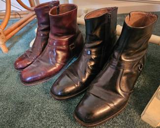 Vtg Men’s O’Sullivan Blk & Brown Leather Chelsea Ankle z 10.5 Boots! 