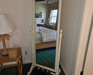 Off-White French Provincial Style Standing Mirror!