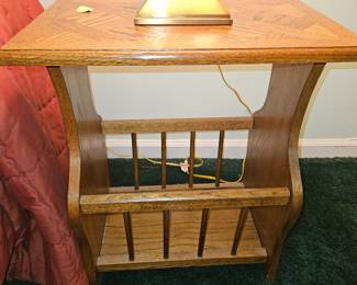Vtg. Good Wood Magazine Rack/End Table!