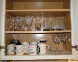 Glasses and mugs, and sundae glasses, are always popular