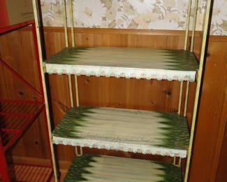 What an outstandingly cool vintage metal shelving unit