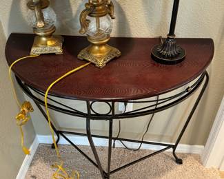 50% OFF PRICE OF 1/2 ROUND TABLE IS $25