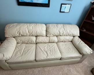 50% OFF PRICE IS $187.50- LEATHER SOFA SLEEPER 