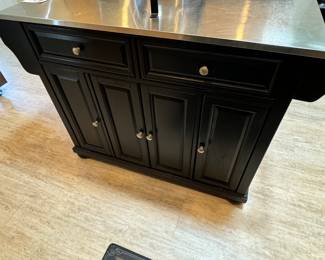 Kitchen Island with Stainless Steel Top