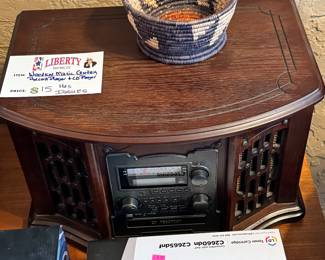 LP, CD, Cassette, Radio player that is having some issues but maybe a smart person could fix her up