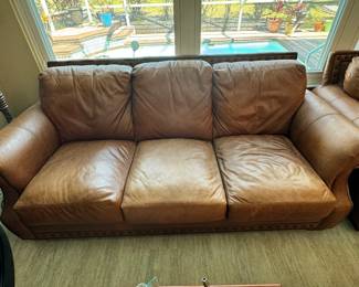 Tan Leather Sofa
