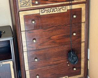 Art Deco Style Bedroom furnishings. Vanity $150. Mirror $50. Night stand $100. Dresser $150