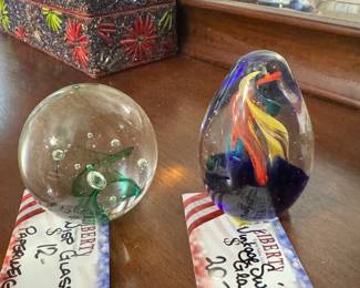 Vintage Glass Paperweights