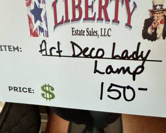 Art Deco Lamp $150