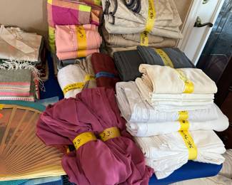 sheets, towels, linens