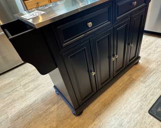 Kitchen Island with Stainless Steel Top