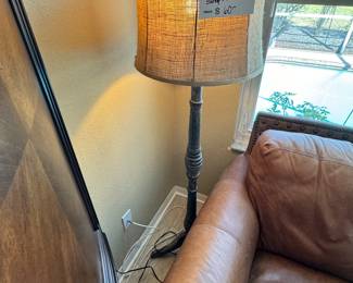Burlap Mid Century Floor Lamp $60