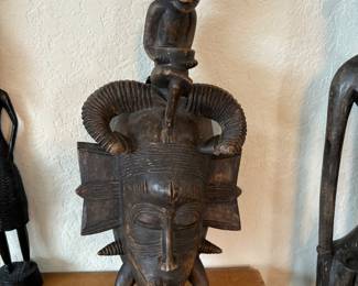 Vintage West African Ivory Coast Tribal Mask 