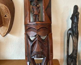 African Hand Carved Tribal Mask