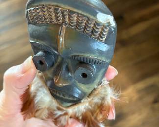 Contemporary African Mask on stand.