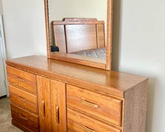 Wooden Dresser with Mirror