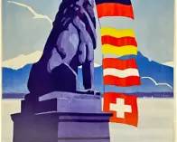 Ludwig Hohlwein 1930s German THE LAKE OF CONSTANCE Original Art Deco Advertising Travel Poster
