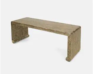 Mica Mineral Veneer Covered Console Coffee Table (Manner of Jean-Michel Frank)
