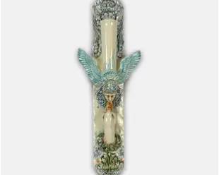 David Keyes for Tacoma Art Pottery Wall Hanging Bud Vase Sconce
