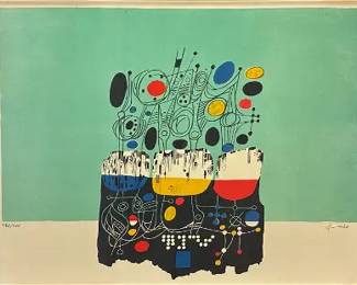 Will Faber Untitled Abstract Expressionism Informalism Screen Print
