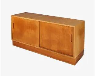 Poul Hundevad Danish Modern Sliding Door Buffet Credenza
