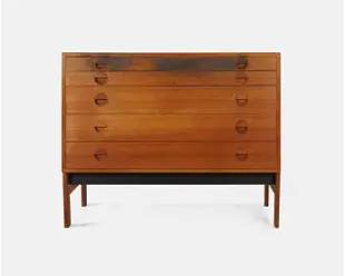 HG Furniture Danish Modern Teak 5-Drawer Chest of Drawers
