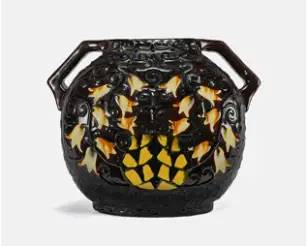 Max Laeuger Art Deco Double-Handled Terra-Cotta Pottery Vase
