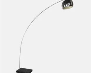 Italian MCM Chrome Arc Floor Lamp
