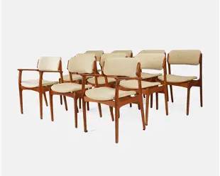 Ten Erik Buch for O. D. Mobler Model 49 Danish Modern Chairs
