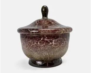 WMF Ikora Art Deco German Lidded Glass Bowl Jar by Karl Wiedmann
