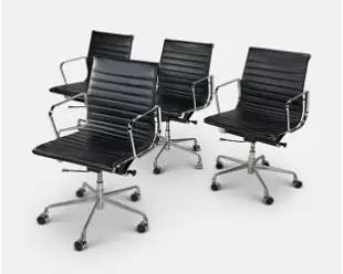 Four Eames Herman Miller Style Office Chairs
