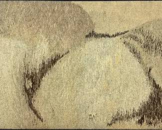 Cepelia Sweden MCM Abstract Wool Tapestry Framed Wall Art
