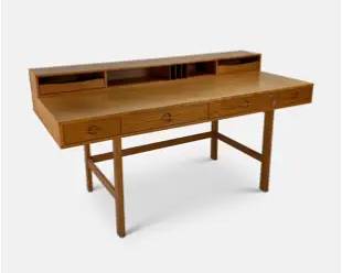 Peter Lovig Nielsen for Dansk Flip Top Teak Partners Desk
