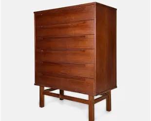 Nils Johnson for HJN/Torring Mobler Teak Tallboy Chest of Drawers
