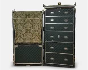 Original 1920s Hartmann Art Deco Cushioned Top Wardrobe Chest
